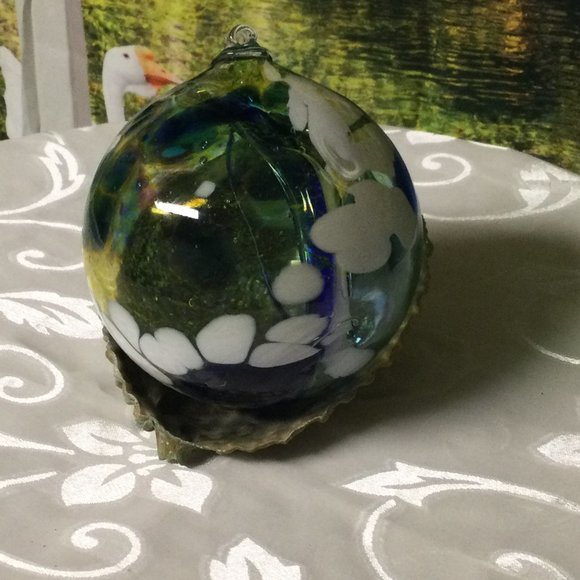 Large Hand Blown Glass Ball - Picture 2 of 2